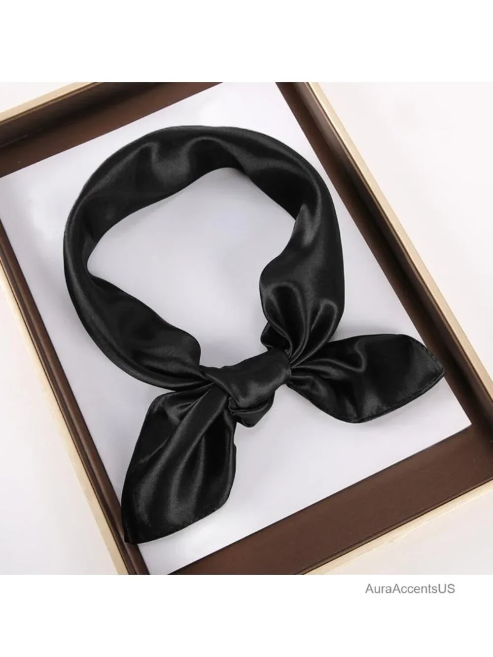 Square Satin Scarf Wrap Ribbon Neck Scarves Retro Costume